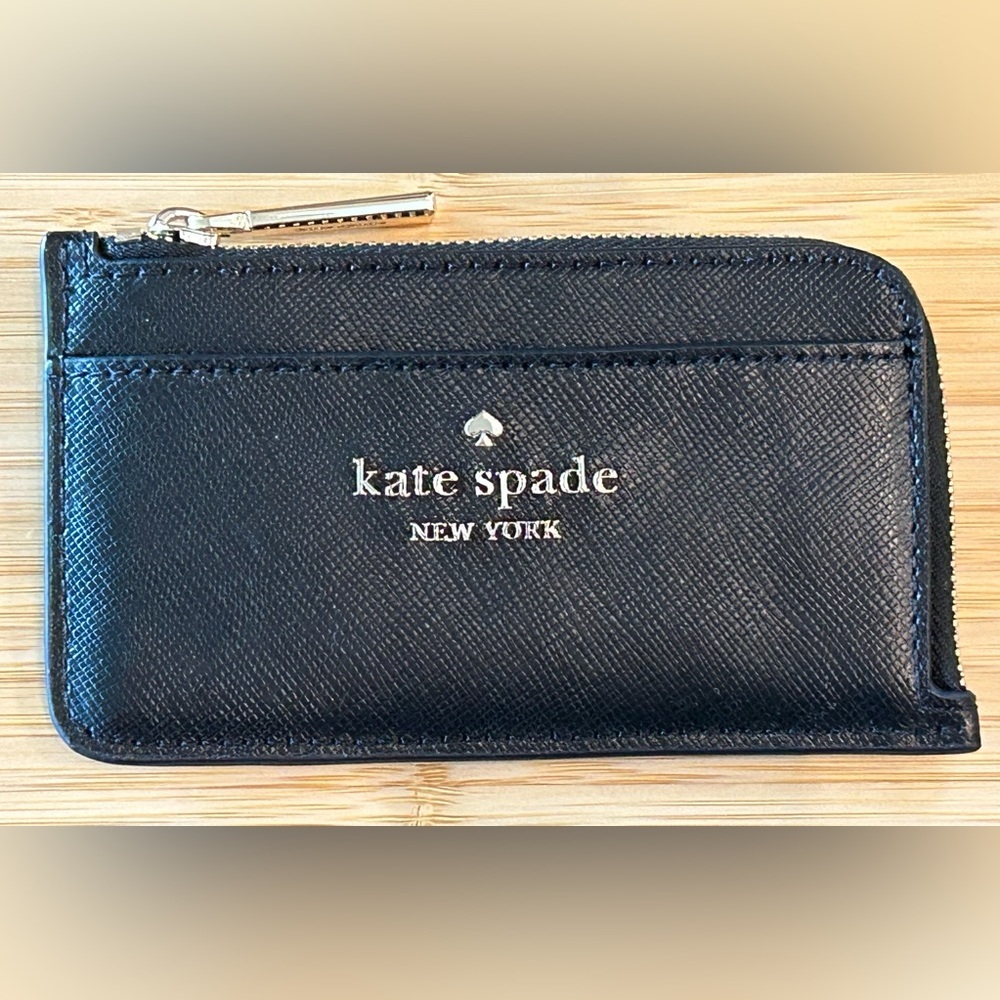 Kate spade Madison saffiano leather top zip card holder